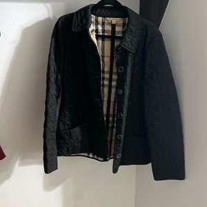 Burberry Brit Quilted Button Up Field Jacket